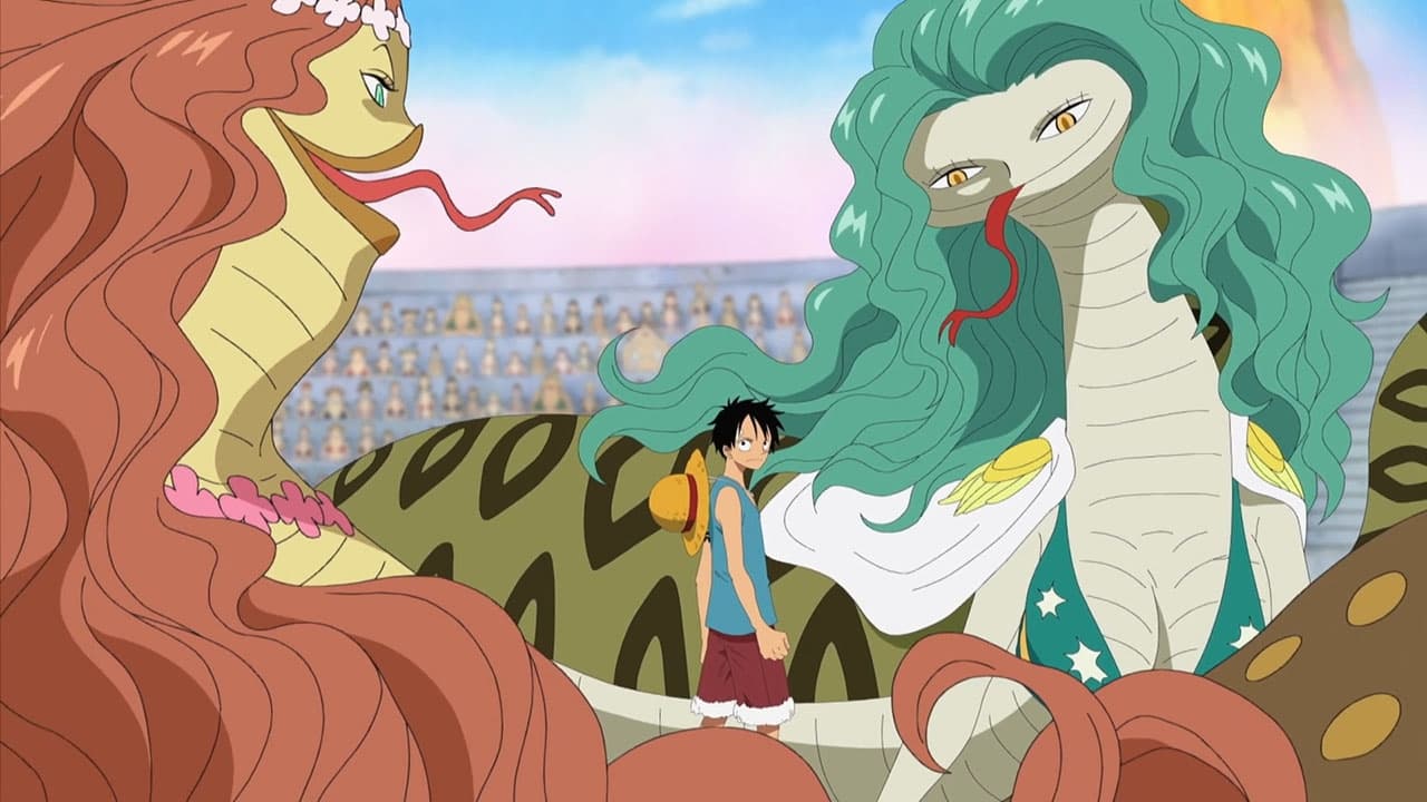 -E413- A Difficult Fight for Luffy! The Snake Sisters' Haki Power!!