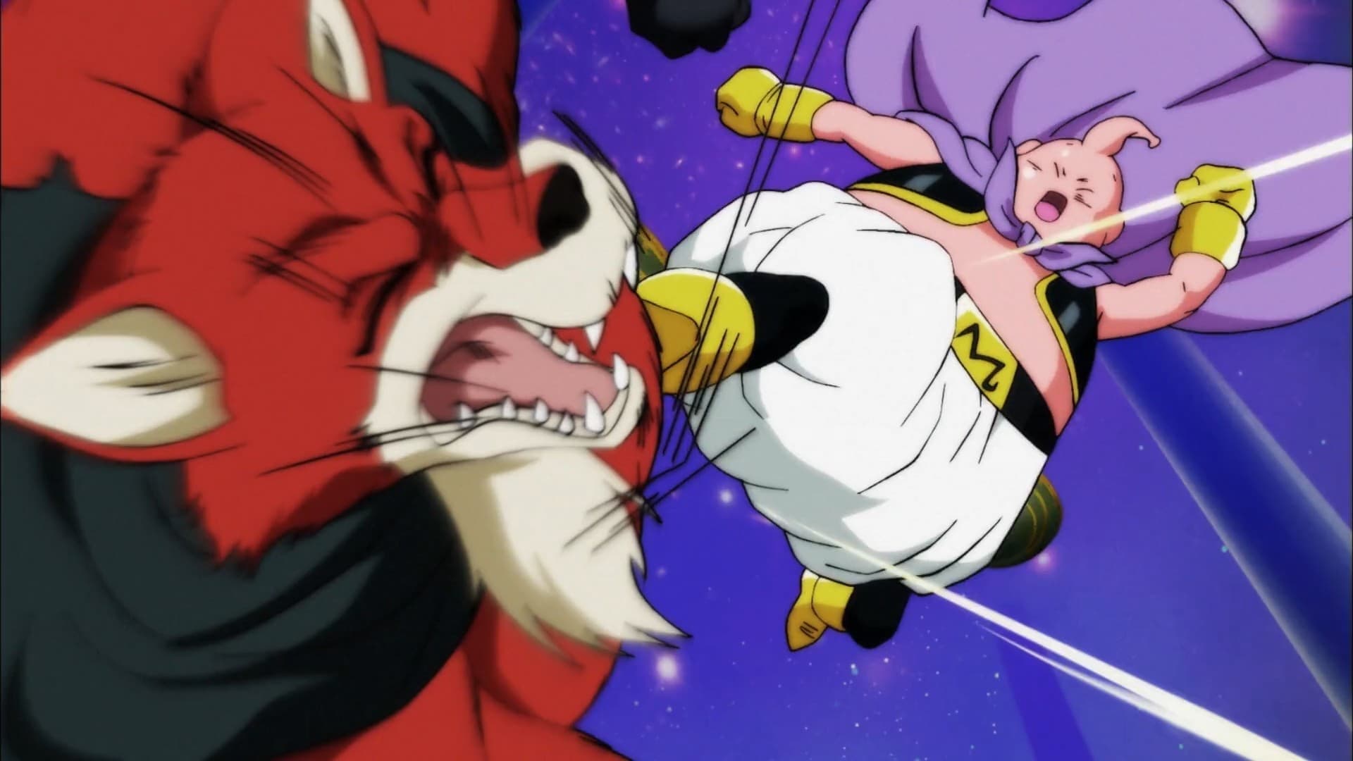 -E79- The 9th Universe's Kicking Basil vs. the 7th Universe's Majin Buu!!