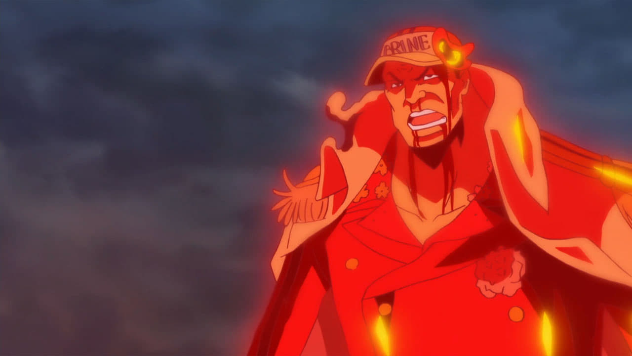 -E487- Akainu's Tenacity! The Fist of Magma Attacks Luffy